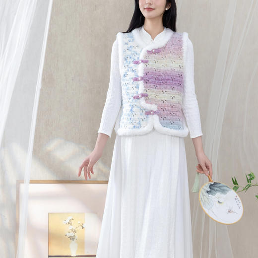 苏苏姐家清婉新中式马甲手工diy钩针自制背心编织毛线团材料包 商品图3