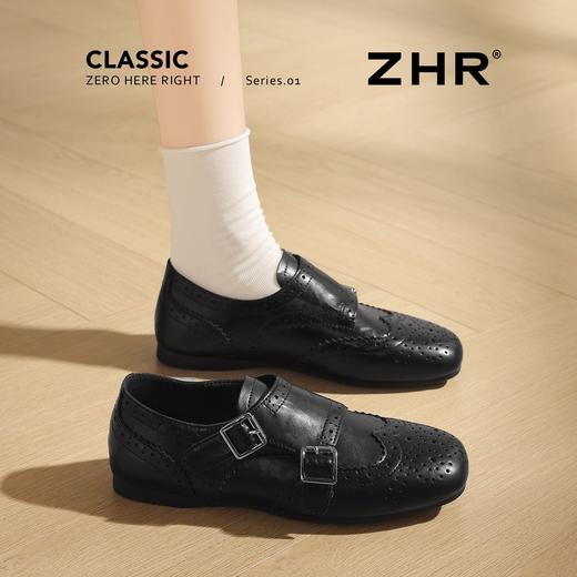 ZHR则则复古布洛克雕花深口单鞋女2026春季新款轻便舒适气质女鞋 商品图5