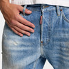DSQUARED2 男士字母徽标贴片脏洗 Bro 牛仔裤 蓝色 S74LB1918 D30011 470 商品缩略图2