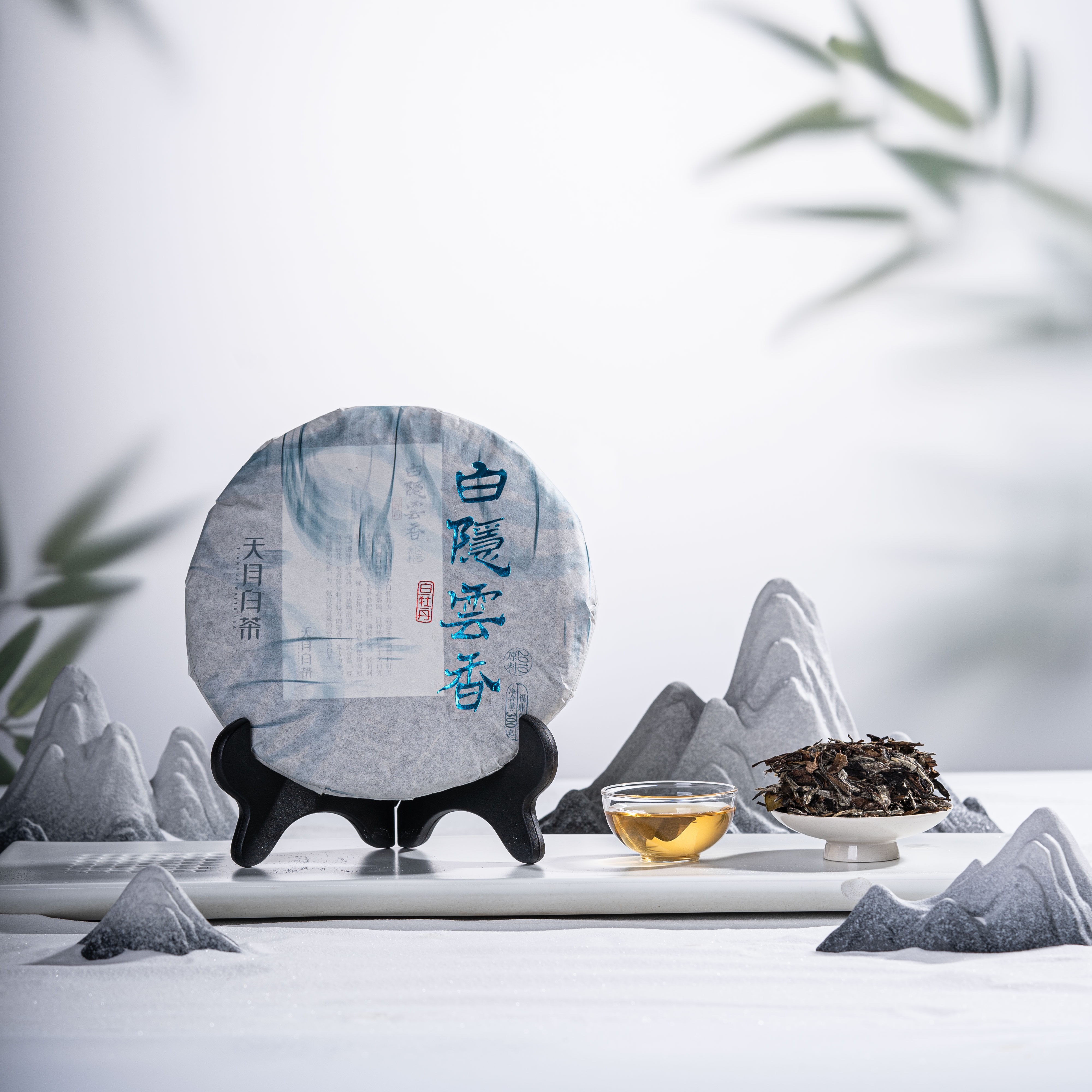 【天月白茶】2010年福鼎白茶白隐云香白牡丹饼茶 300g