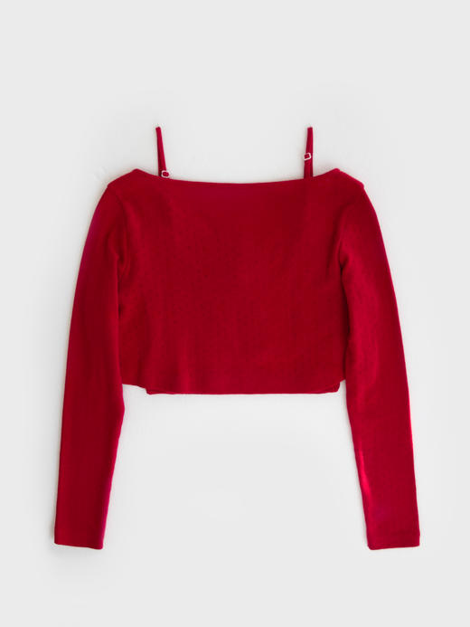 Kaiy Xiao 玫瑰吊带/开衫两件套（附赠小围巾） 商品图3