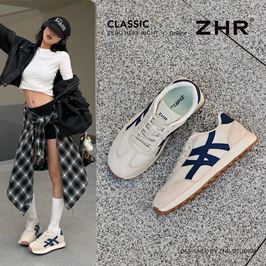 ZHR头层猪皮复古阿甘鞋2026春季新款轻便透气运动休闲鞋软底女鞋 商品图5