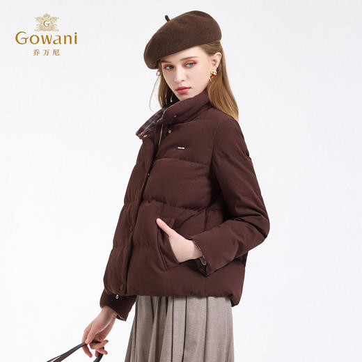 【鹅绒】乔万尼新品宽松立领短款90白鹅绒羽绒服ED4T843 商品图2