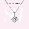 【预售】ShiningHouse[培育] 18k金钻石项链 圆钻形1克拉钻人工真钻人造钻石K金项链可调节简约四爪钻石项链悦己送礼臻选【此商品不支持7天无理由退货退款】预计3日发货 商品缩略图0