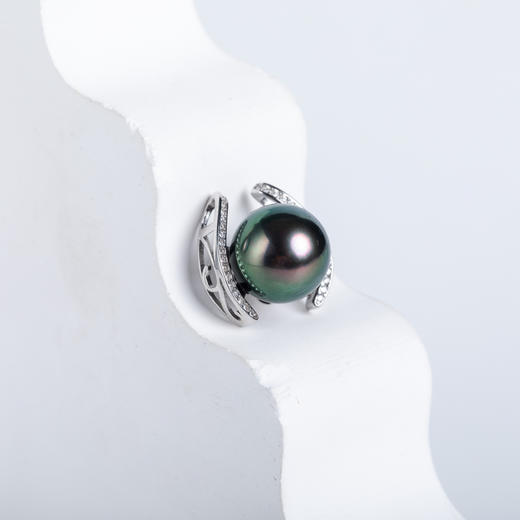 大溪地黑珍珠双拥吊坠 DZ254 商品图0