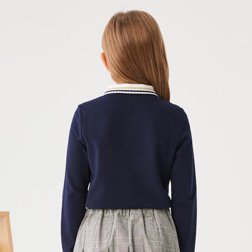 【英氏】【120-170】女童春秋POLO衫长袖T恤 商品图5