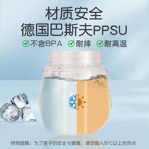 贝亲熊猫吸管水杯黄色蓝色300ml 商品图4