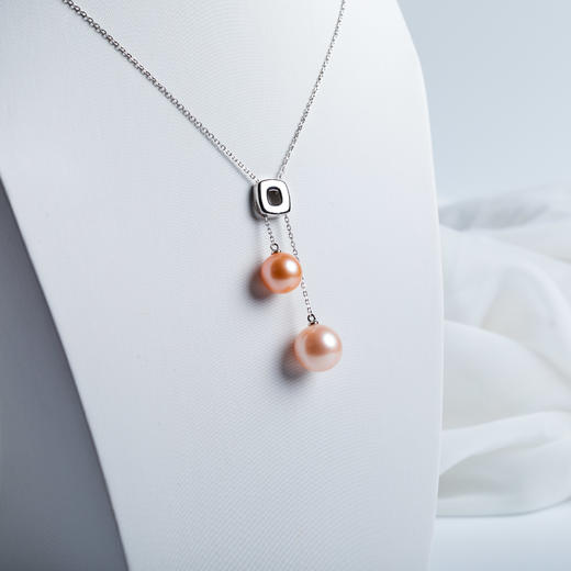 紫色淡水珍珠双珠吊坠 DZG121 商品图1