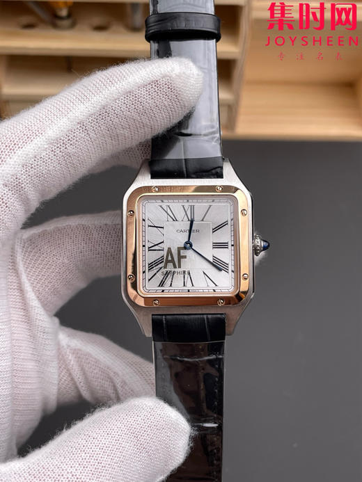 AF卡地亚山度士杜蒙系列 桑托斯大号 中性腕表 成熟魅力之典范 表盘尺寸43.5X31.4mm 小手腕男生福音 商品图0