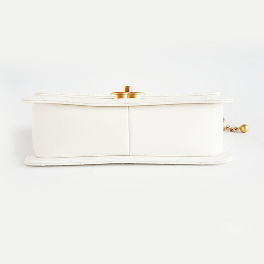 【95新】CHANEL香奈儿AS2649 B05973 10601 21A白色双金珠链条包单肩斜挎包女士260126NJS33 商品图5