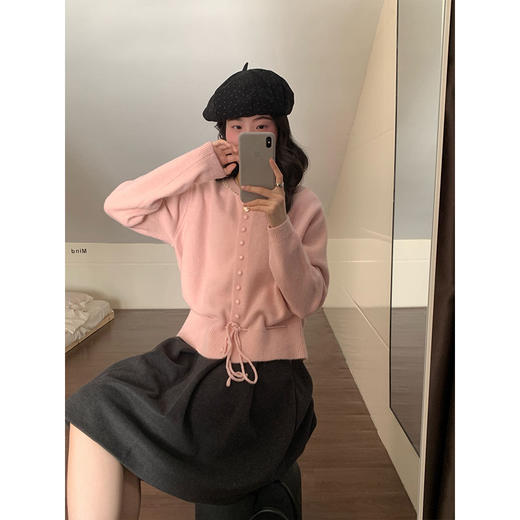 蕾丝抽绳开衫毛衣-纪念日百货门店同款169245062 商品图2