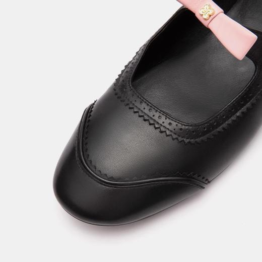 HERLIAN 2026春季新品蝴蝶结芭蕾舞鞋玛丽珍浅口小皮鞋 商品图3