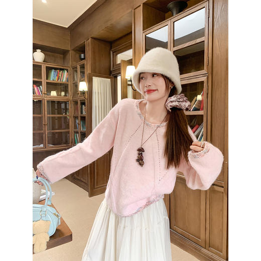 <曾小咸推荐>2.10现货秒杀 ！微信超特价！韩系撞色边毛衣 日常189.99 立减100 秒杀89.99！！ 商品图1