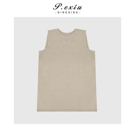 04-2潘依绣丁丁宠粉极简圆领复古背心连衣裙Q10083 商品图0