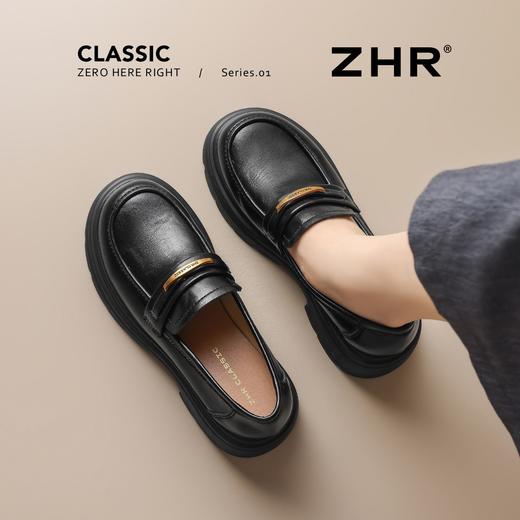 ZHR则则增高5.5cm厚底乐福鞋女2026新款时髦复古百搭舒适英伦单鞋 商品图3