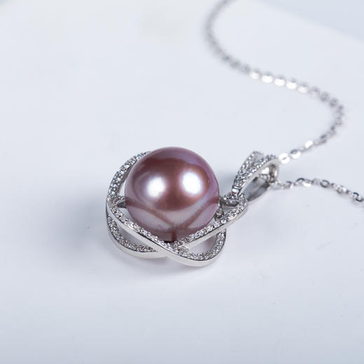 紫色淡水珍珠三生三世吊坠 DZG120 商品图4