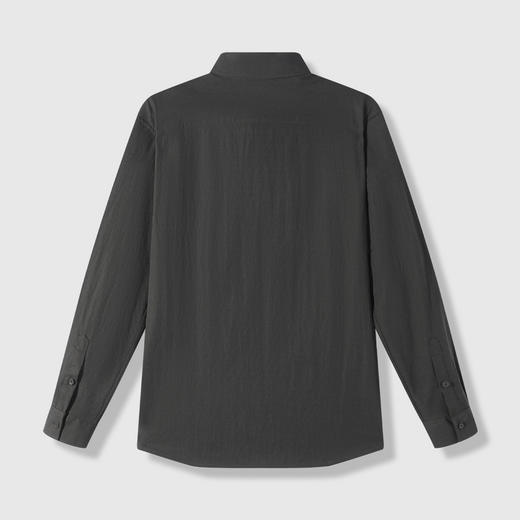 GXG男装【7A抗菌】26春季日常休闲凉感透气简约翻领男式长袖衬衫K&C 商品图3