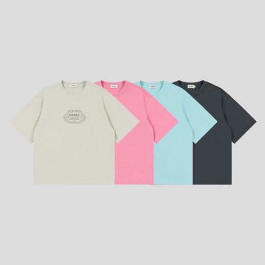 GOODBAI 新款oversize白鸽印花logo圆领短袖上衣T恤男女同款 商品图1