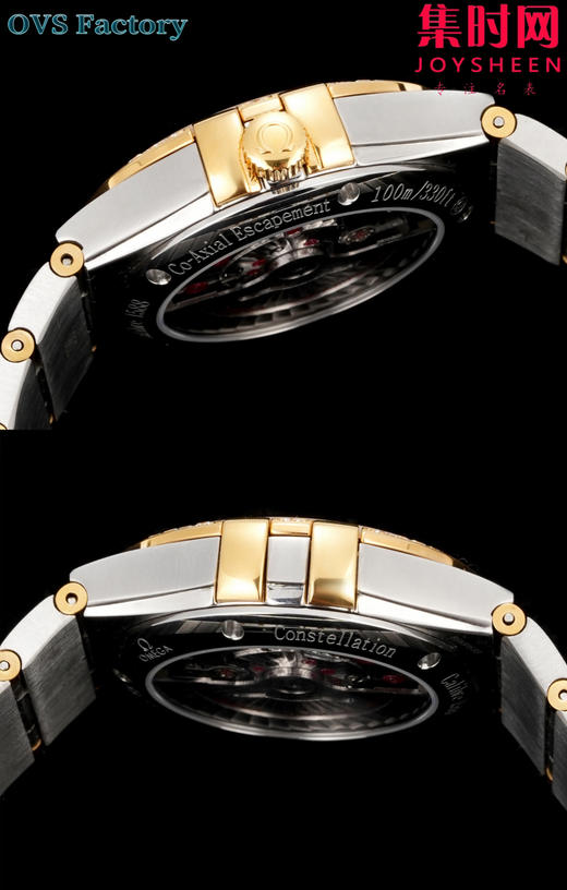 经典传承，卓越新生——欧米茄OVS星座情侣系列 情侣机械腕表 对版摆轮带砝码螺丝 双T黑摆轮 表盘尺寸：男款38mm 女款27mm 商品图6
