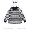 38989SDSA男士春夏新款痞帅男装韩版潮牌撞色条纹圆领长袖T恤百搭宽松 商品缩略图4