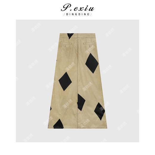 04-3潘依绣丁丁宠粉铜氨丝人丝丝滑冰感气质半身裙 GH013 商品图1