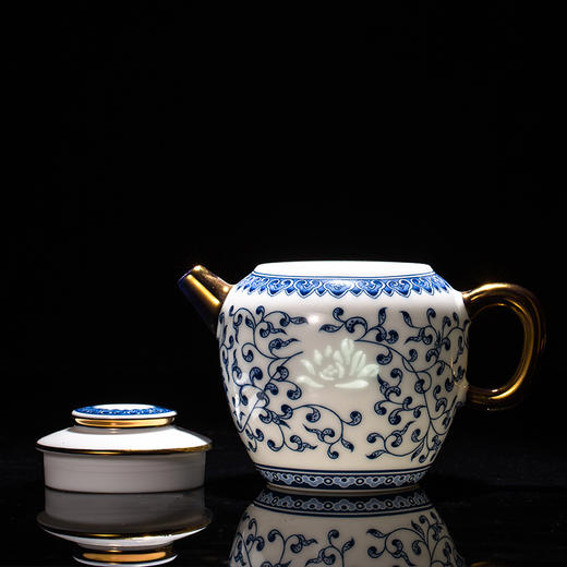 玉柏心如莲花一壶两杯旅行茶具 商品图3