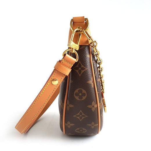 【95新】LV路易威登LOOP手袋M81098 棕色老花LOOP月牙包豌豆包单肩腋下包 女士280126AK06 商品图3