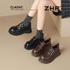 ZHR搭扣魔术贴厚底鞋2026新款英伦单鞋复古乐福鞋百搭圆头小皮鞋 商品缩略图8