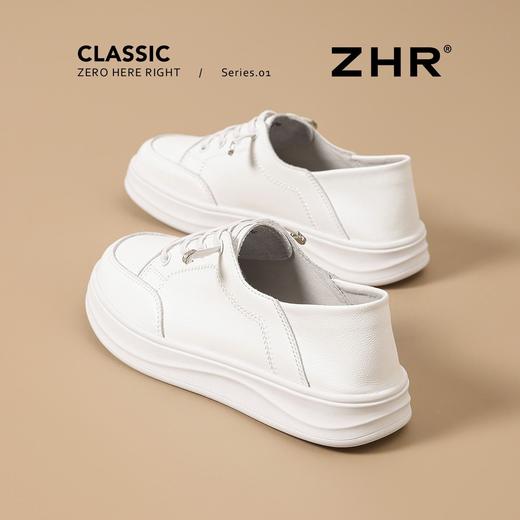 ZHR【一鞋两穿】简约百搭厚底小白鞋春夏新款软底舒适休闲板鞋女 商品图3