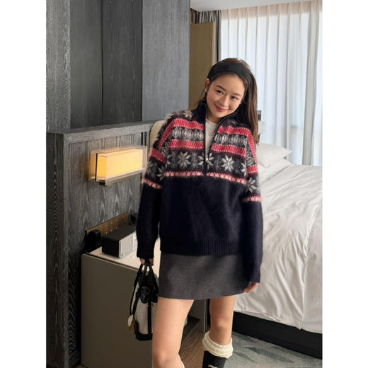 2601404    雪花❄️费尔岛拉毛毛衣 商品图9