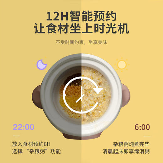 天际（TONZE） 煲汤电炖锅电炖盅煮粥小炖锅BB煲炖盅宝宝婴儿辅食慢炖煲 1.5L 白瓷直炖DGD15-15DD 商品图4
