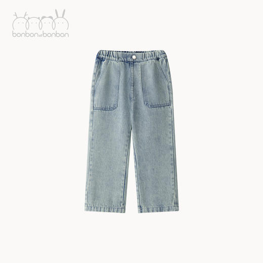 浅蓝清新牛仔长裤 商品图3