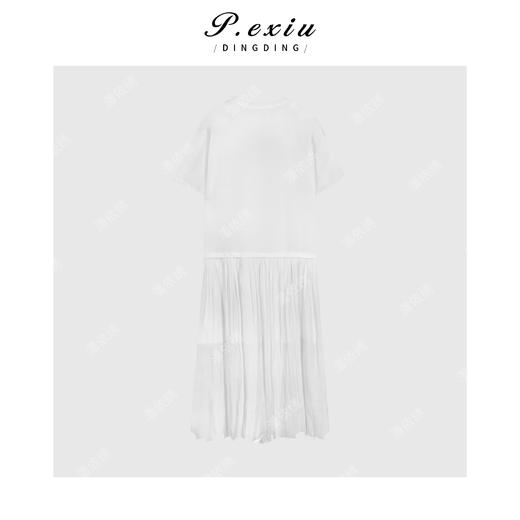 04-3潘依绣丁丁宠粉韩版简约圆领短袖连衣裙Q47881 商品图1