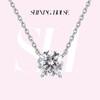 【预售】ShiningHouse[培育] 18k金钻石项链 圆钻形1克拉钻人工真钻人造钻石K金项链可调节简约四爪钻石项链悦己送礼臻选【此商品不支持7天无理由退货退款】预计3日发货 商品缩略图0