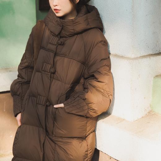 新中式长款羽绒服|匈牙利90%白鹅绒，充绒量250g+，零下15℃都能穿 商品图6