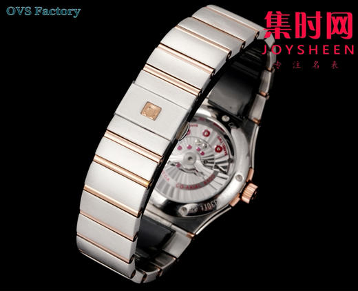 经典传承，卓越新生——欧米茄OVS星座情侣系列 情侣机械腕表 对版摆轮带砝码螺丝 双T黑摆轮 表盘尺寸：男款38mm 女款27mm 商品图8