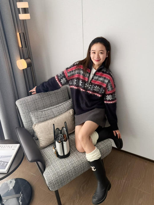 2601404    雪花❄️费尔岛拉毛毛衣 商品图1