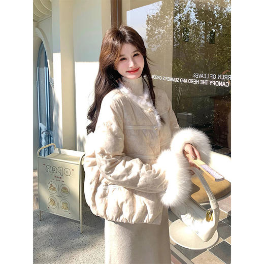 毛绒提花拼接外套-纪念日百货门店同款169262129 商品图1