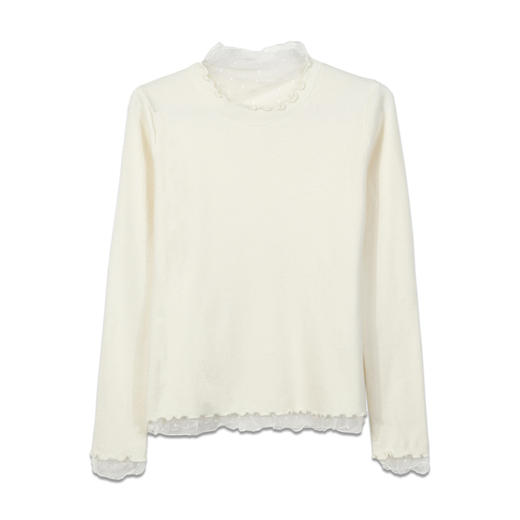 蕾丝拼接高领打底衫-纪念日百货门店同款169293865 商品图10