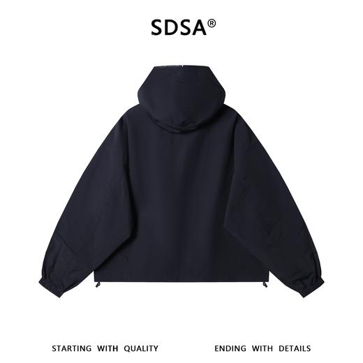 W0227SDSA春夏新款痞帅男装设计感拉链连帽夹克百搭时尚工装套头上衣 商品图5