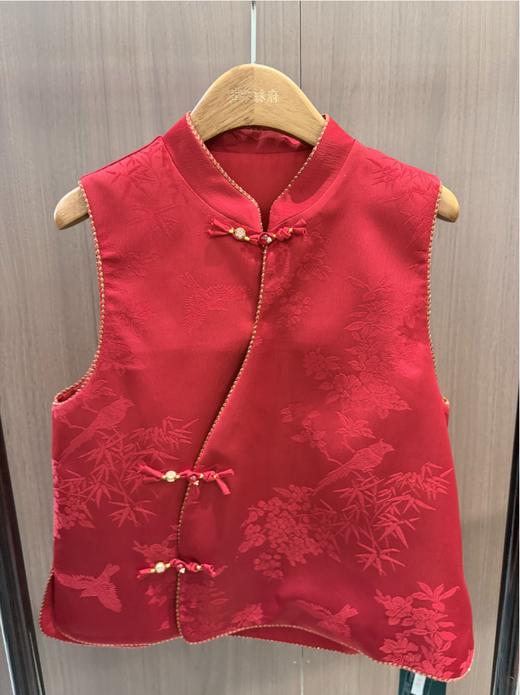 【咕咕同款】NANSONGSILK/NS新中式新款国风牡丹提花复古坎肩上衣H49D54588Z南宋 商品图7