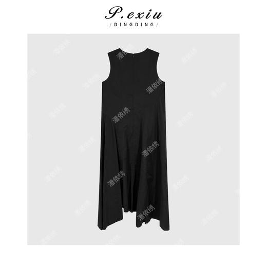 04-3潘依绣丁丁宠粉极简高级不规则下摆无袖连衣裙Q08163 商品图1