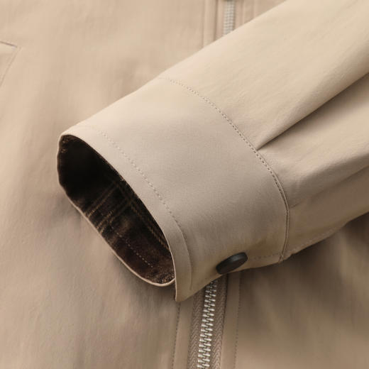 GXG男装26春季时尚复古撞色格纹简约行政通勤翻领休闲男式夹克K&C 商品图8