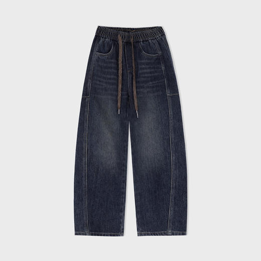 【新品上新】HX 冬季水洗弯刀牛仔长裤C201540041101 商品图4