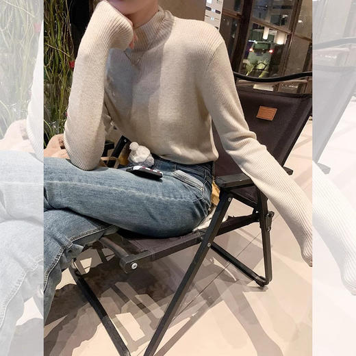 <曾小咸推荐>2.11现货秒杀 ！微信超特价！4色高领针织衫 日常99.99 立减50 秒杀49.99！！ 商品图6