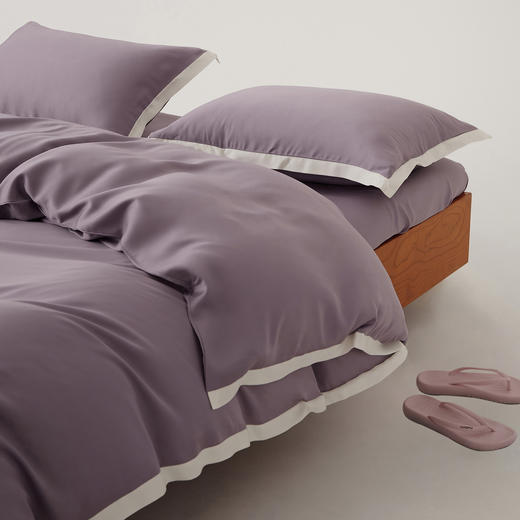 【品牌直发】加倍生活 60支天丝拼角四件套-南山系列 7色可选 学生宿舍三件套 商品图3