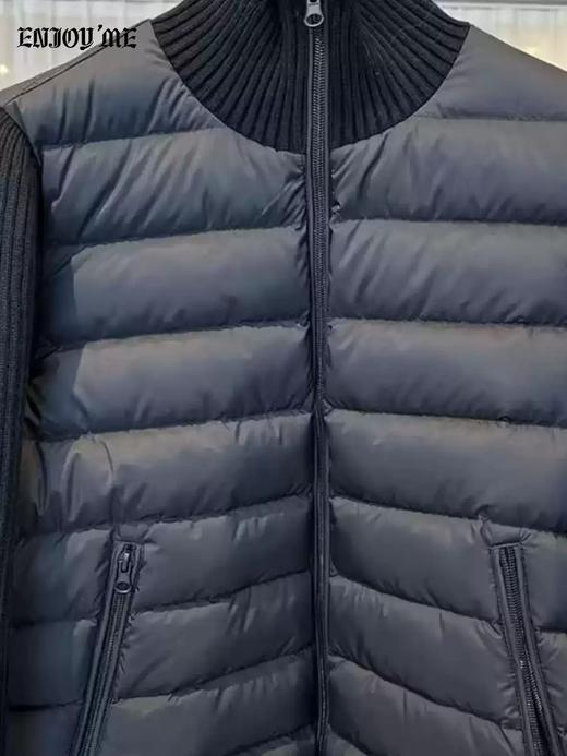 【门店同款】ENJOY冬季“暖冬知性”针织拼接立领羽绒服 168643157 商品图3