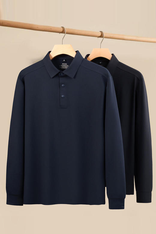 【DK】大依优型大码男装POLO衫打底商务休闲百搭长袖T恤上衣加肥加大码 商品图5