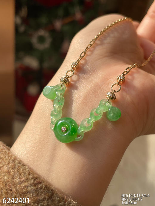 6242401，平安扣锁骨链。具体价格微信咨询 商品图2