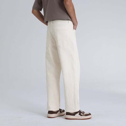 GXG男装26春季简约纯色日常通勤舒适棉弹直筒休闲男式牛仔长裤K&C 商品图3